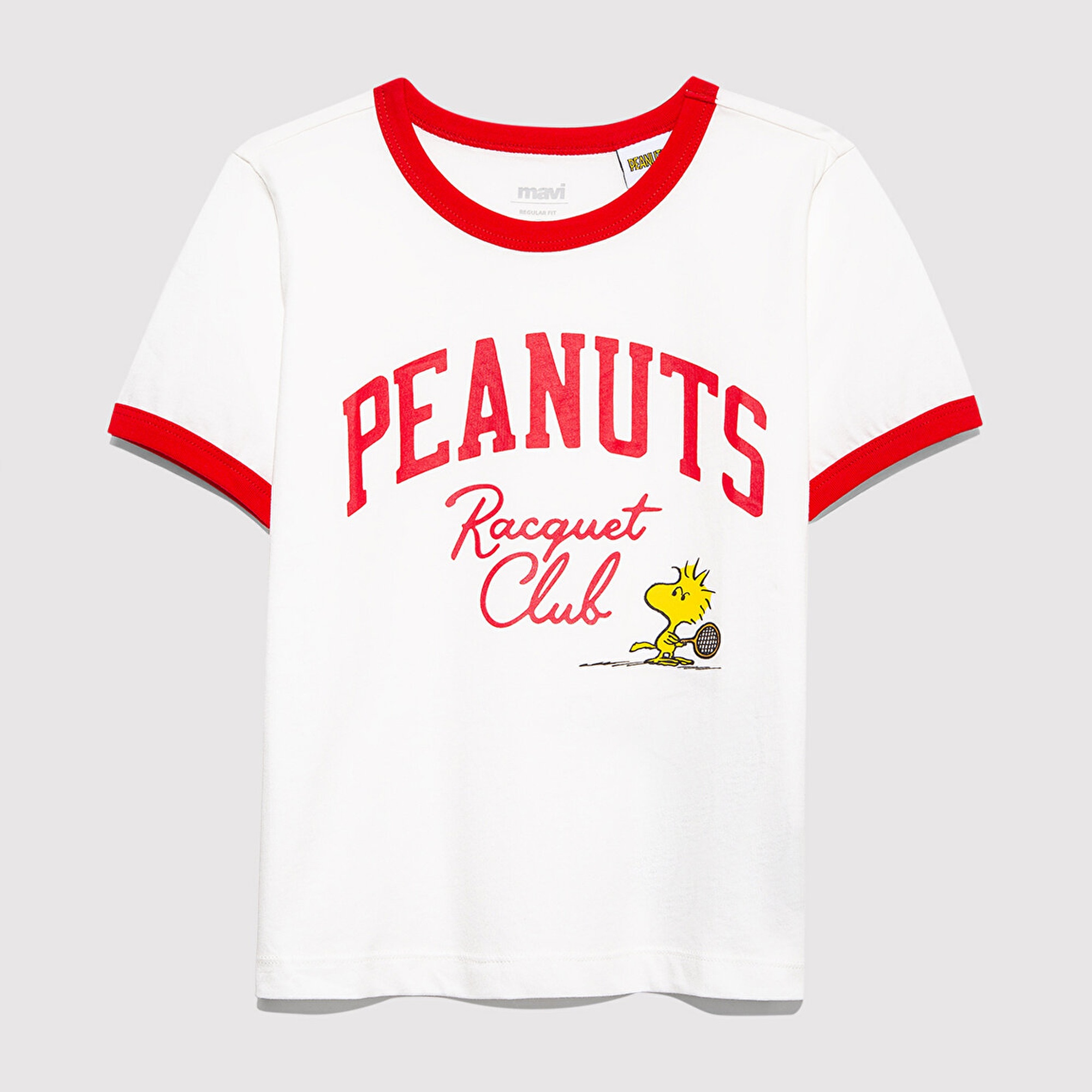 Mavi Peanuts Baskılı Beyaz Tişört Regular Fit / Normal Kesim 7610371-70057