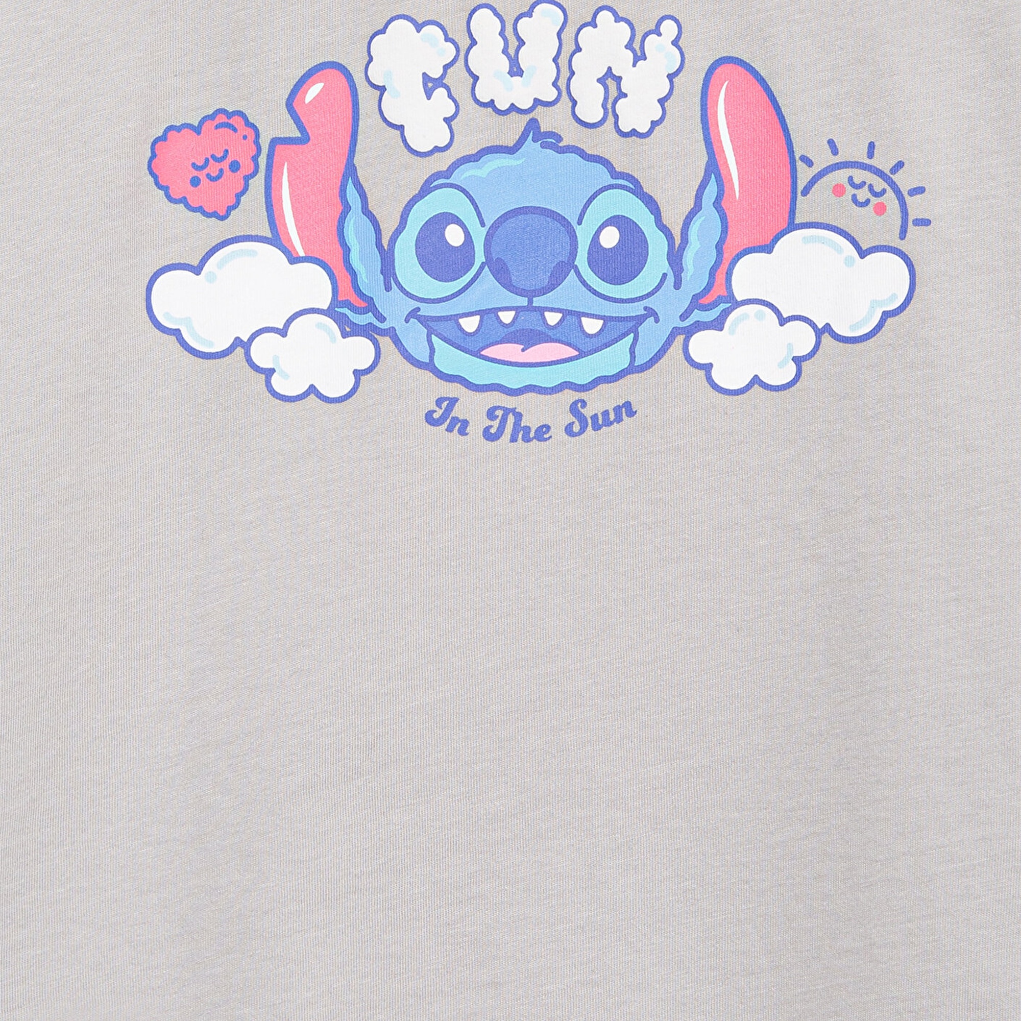 Mavi Stitch Baskılı Gri Tişört Loose Fit / Bol Rahat Kesim 7610374-70075