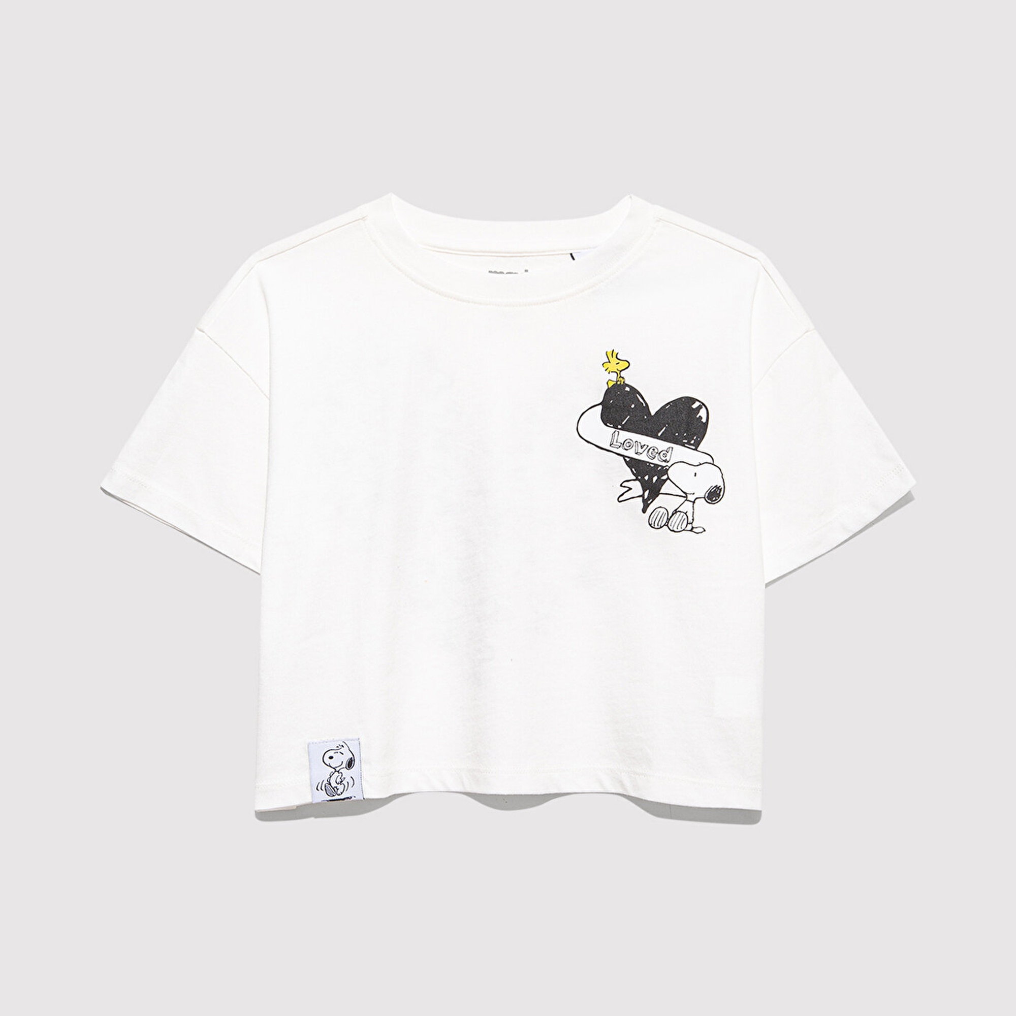 Mavi Peanuts Baskılı Ekru Tişört Loose Fit / Bol Rahat Kesim 7610373-70057