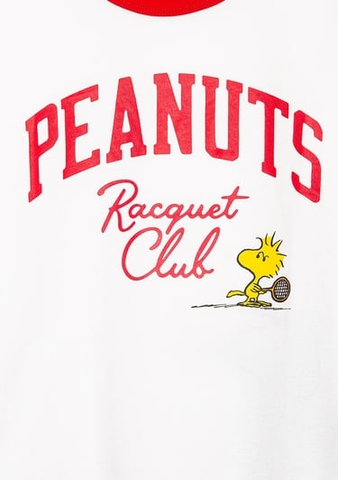  Mavi Peanuts Baskılı Beyaz Tişört Regular Fit / Normal Kesim 7610371-70057