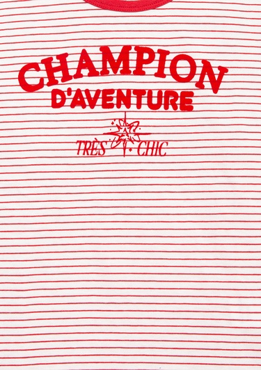  Mavi Uzun Kollu Çizgili Tişört Regular Fit / Normal Kesim 7610357-90989