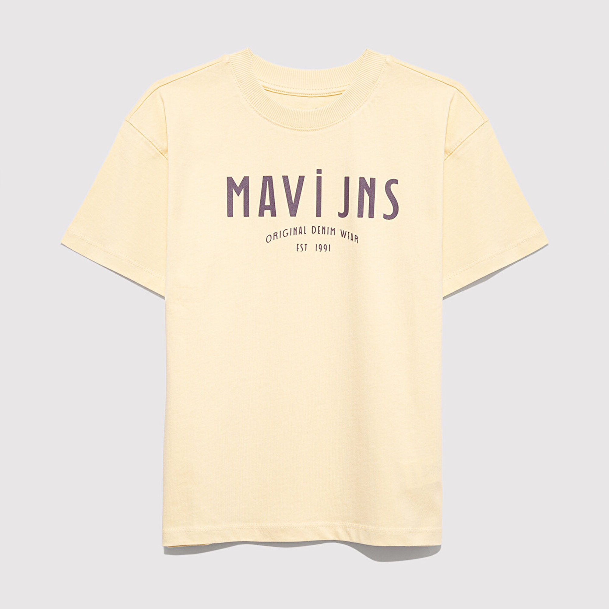 Mavi Mavi Jns Baskılı Sarı Tişört Loose Fit / Bol Rahat Kesim 6610396-70024