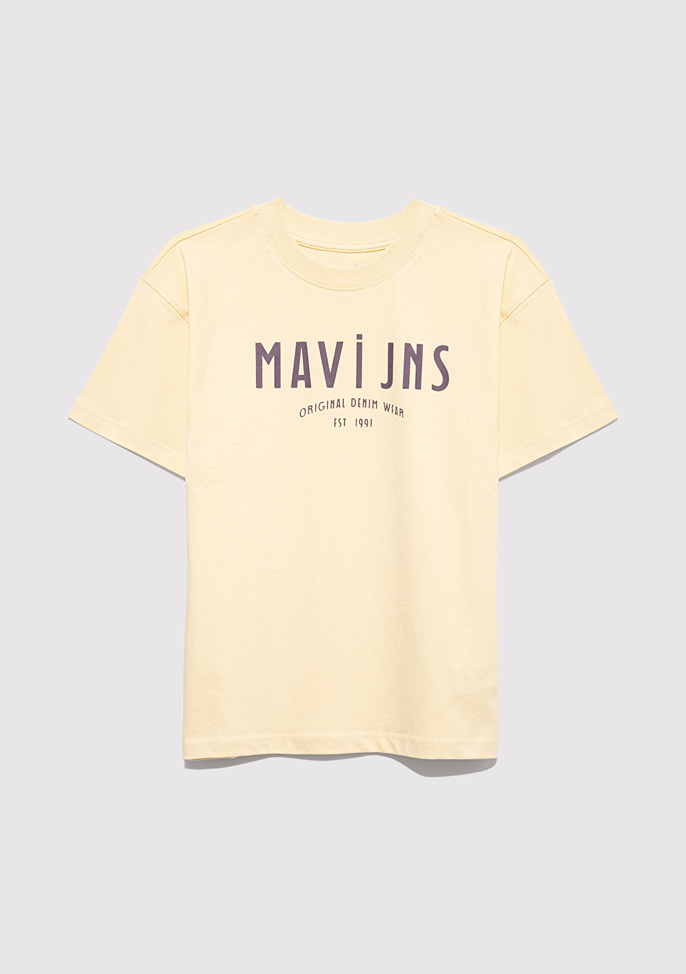  Mavi Mavi Jns Baskılı Sarı Tişört Loose Fit / Bol Rahat Kesim 6610396-70024