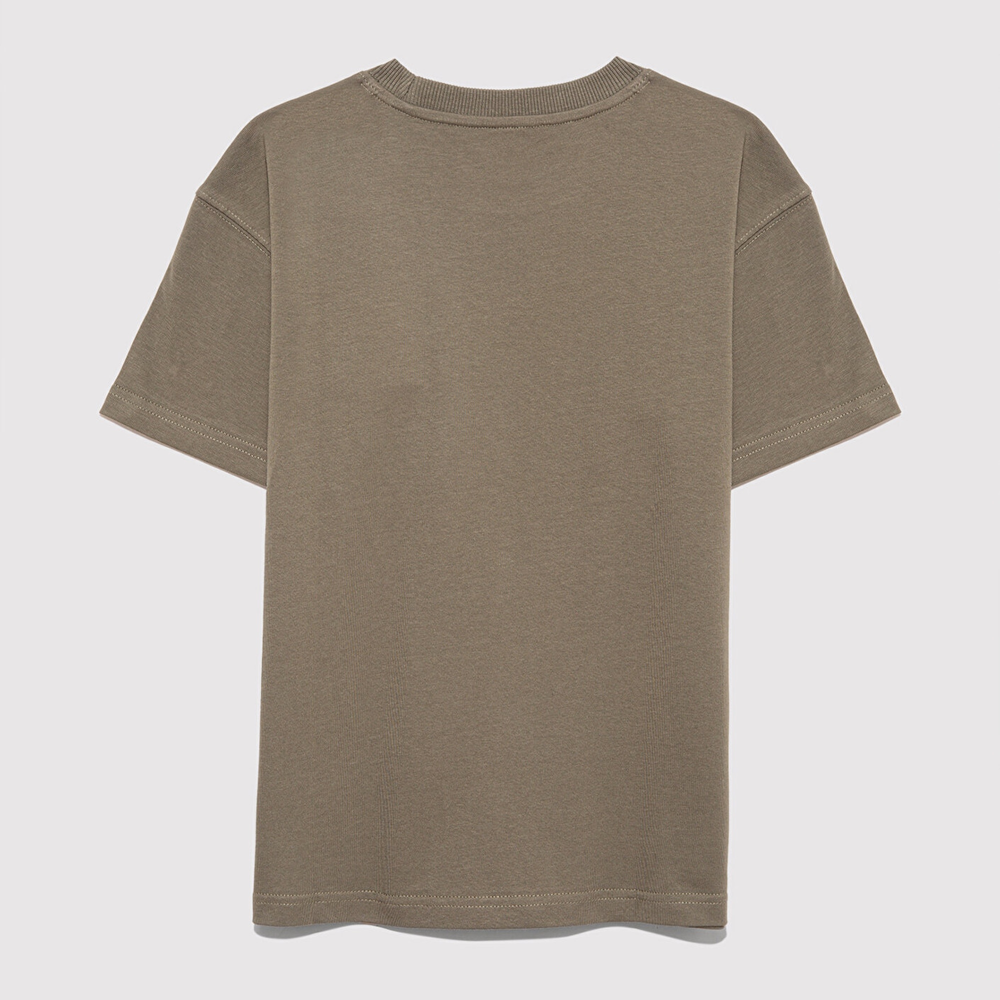 Mavi MJ Logo Baskılı Haki Tişört Loose Fit / Bol Rahat Kesim 6610395-86961