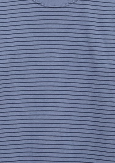  Mavi Lacivert Çizgili Tişört Loose Fit / Bol Rahat Kesim 6610390-90788