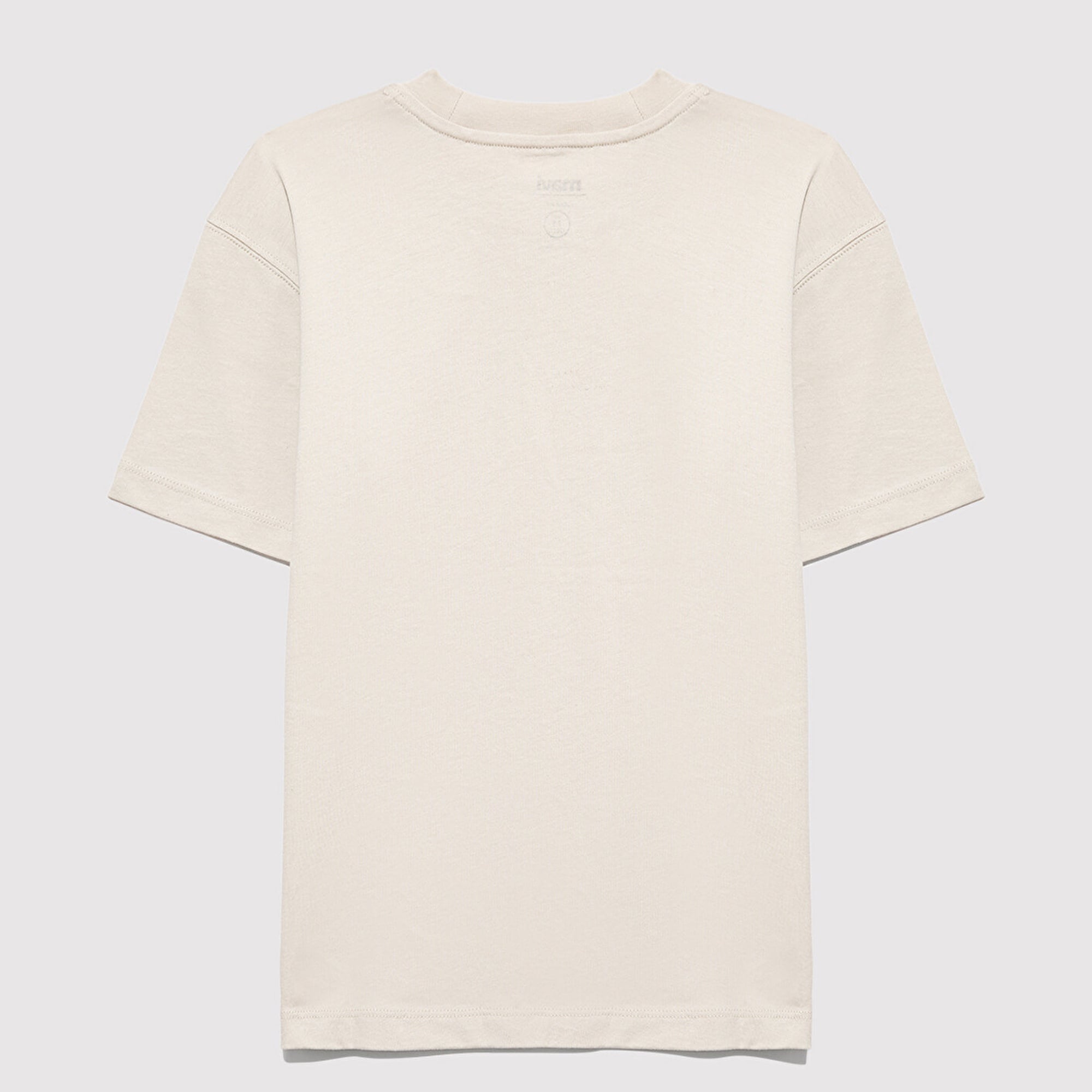 Mavi MV Logo Baskılı Bej Tişört Loose Fit / Bol Rahat Kesim 6610213-70144