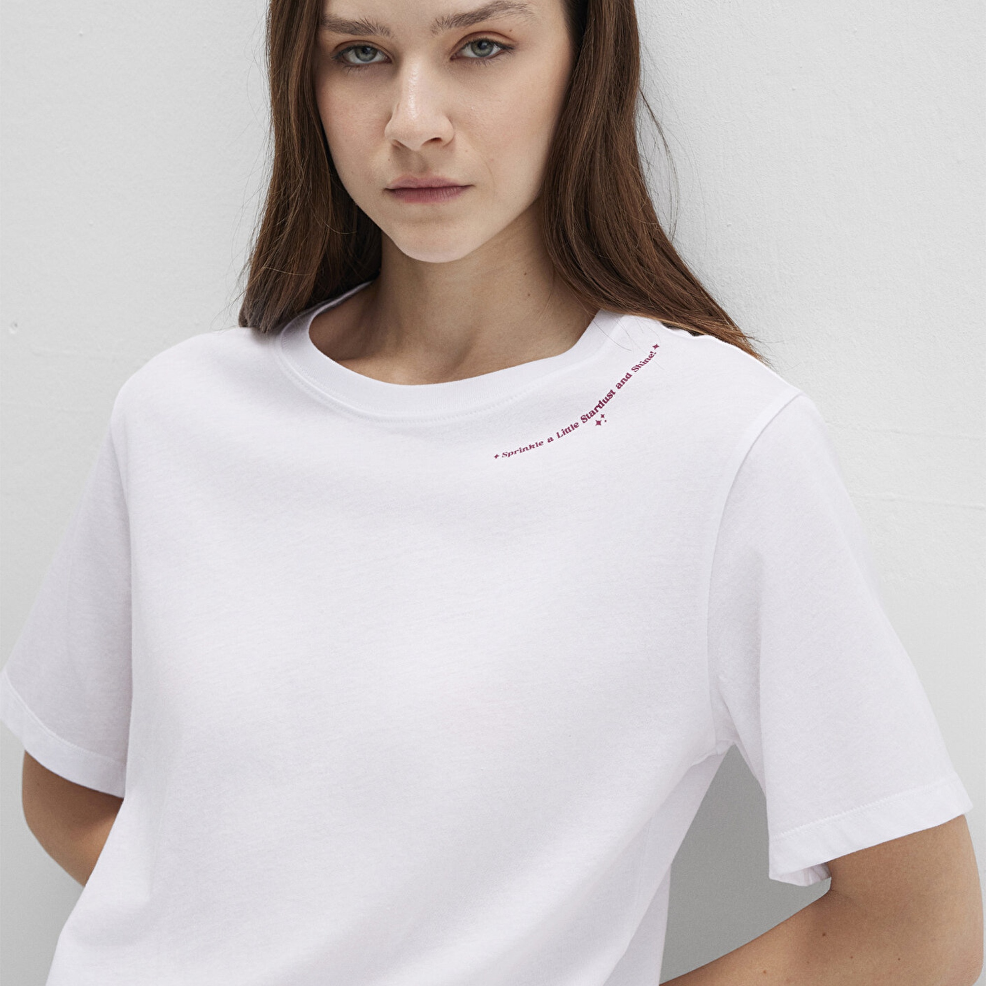 Mavi Baskılı Beyaz Tişört Regular Fit / Normal Kesim 1613486-620