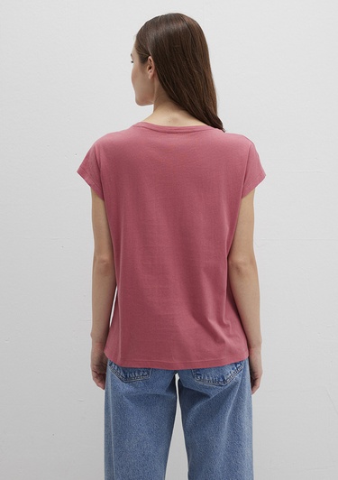  Mavi Çiçek Baskılı Pembe Tişört Regular Fit / Normal Kesim 1613480-71104