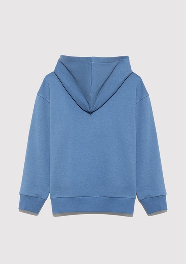  Mavi Mavi Logo Baskılı Mavi Sweatshirt 6S10143-83767