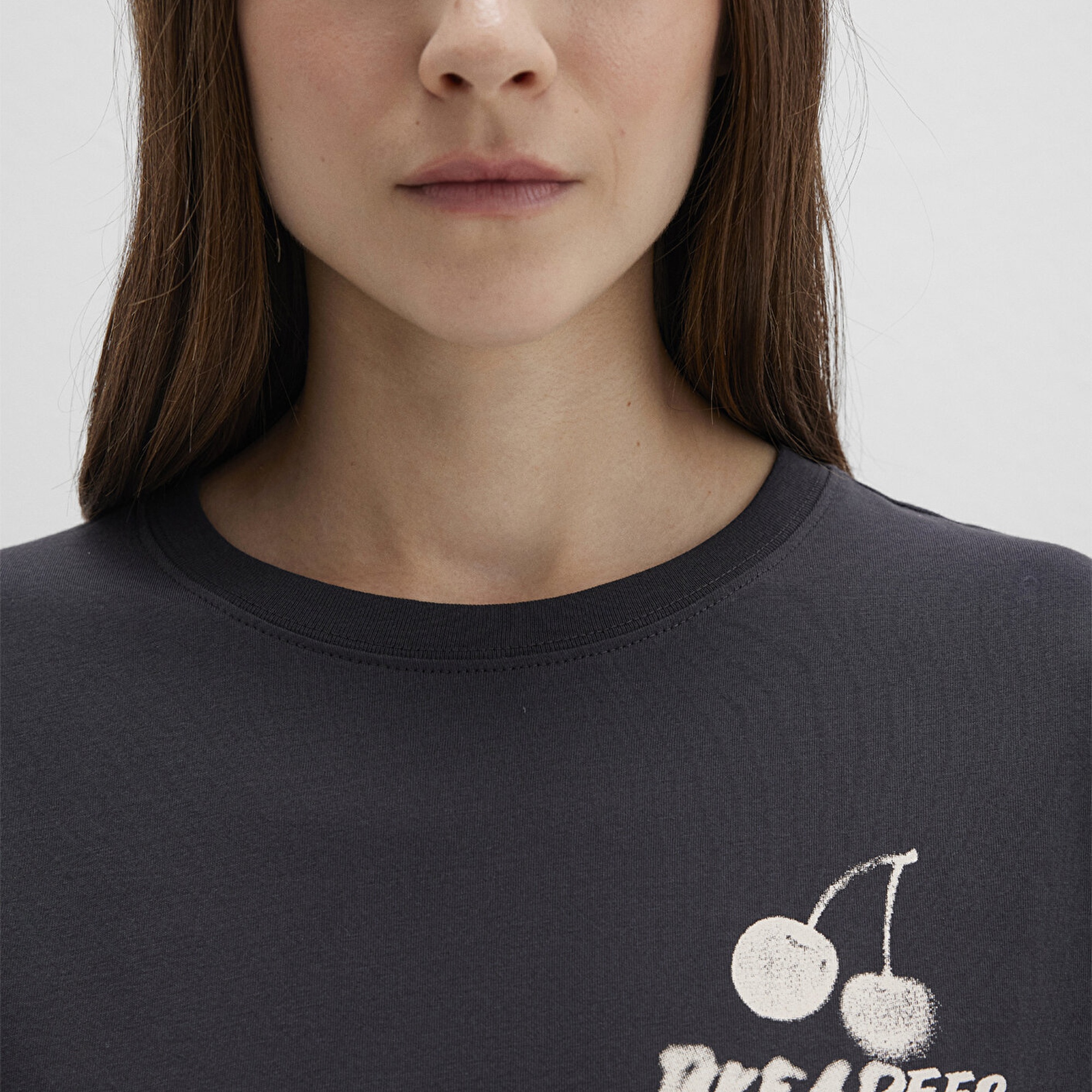 Mavi Baskılı Antrasit Tişört Regular Fit / Normal Kesim 1613484-70087