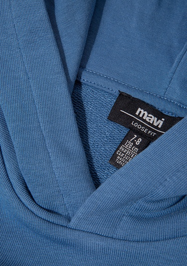  Mavi Mavi Logo Baskılı Mavi Sweatshirt 6S10143-83767