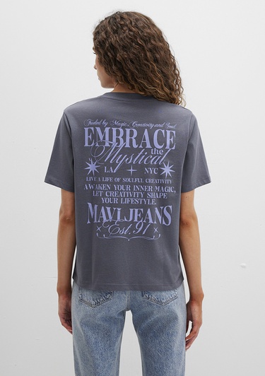  Mavi Baskılı Lacivert Tişört Regular Fit / Normal Kesim 1613487-87828