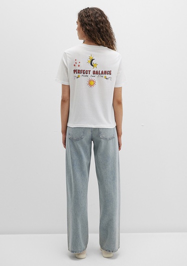  Mavi Sunrise Baskılı Beyaz Tişört Regular Fit / Normal Kesim 1613523-80194