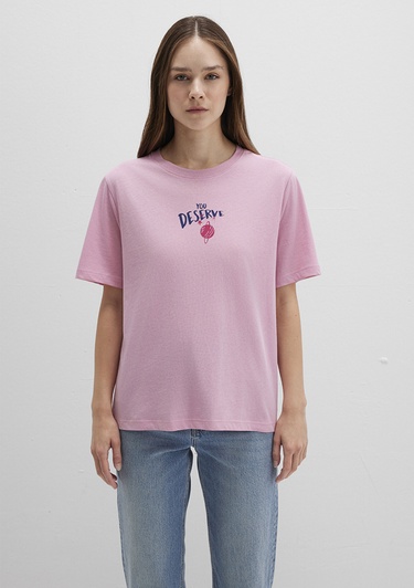  Mavi Astroloji Baskılı Pembe Tişört Regular Fit / Normal Kesim 1613522-71031