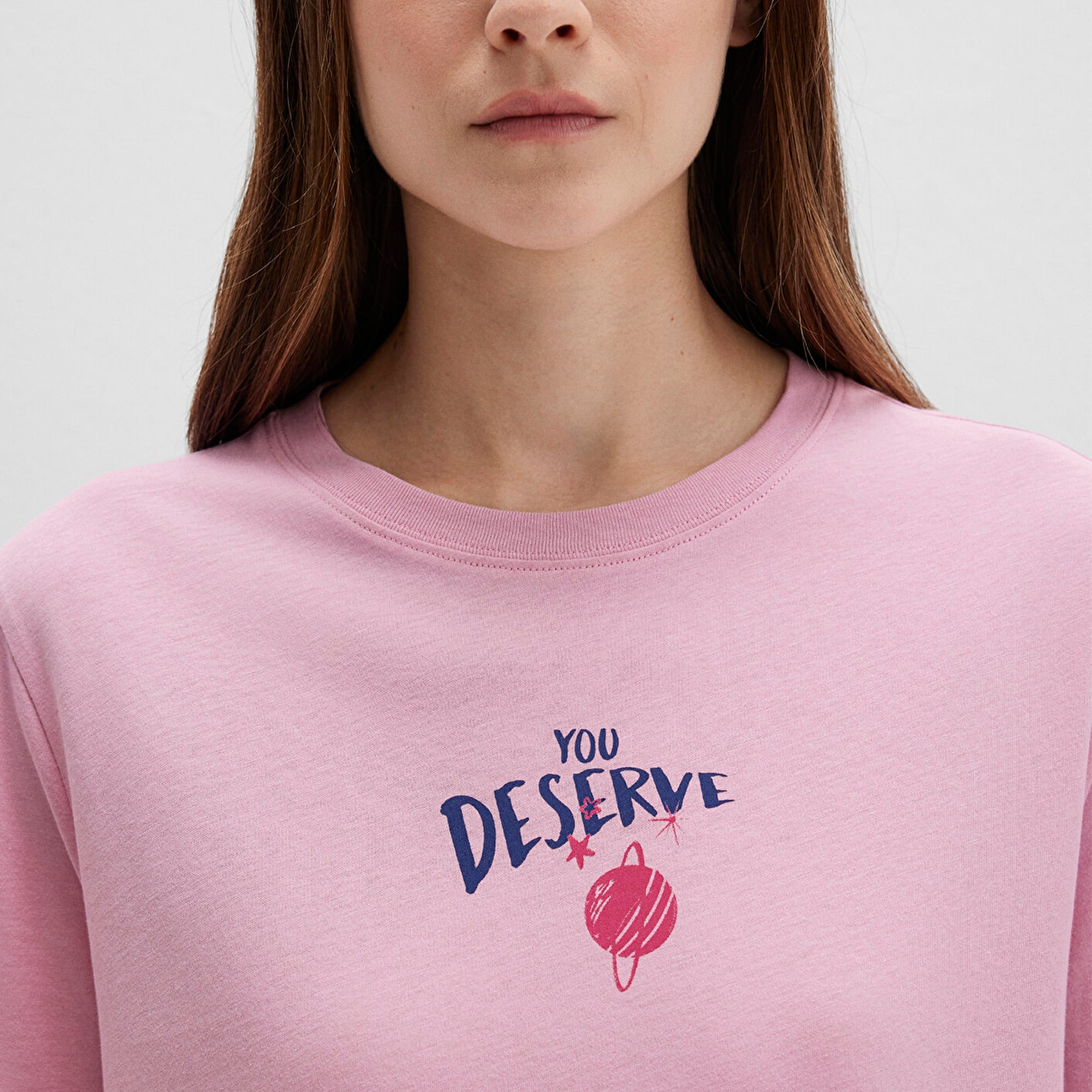 Mavi Astroloji Baskılı Pembe Tişört Regular Fit / Normal Kesim 1613522-71031