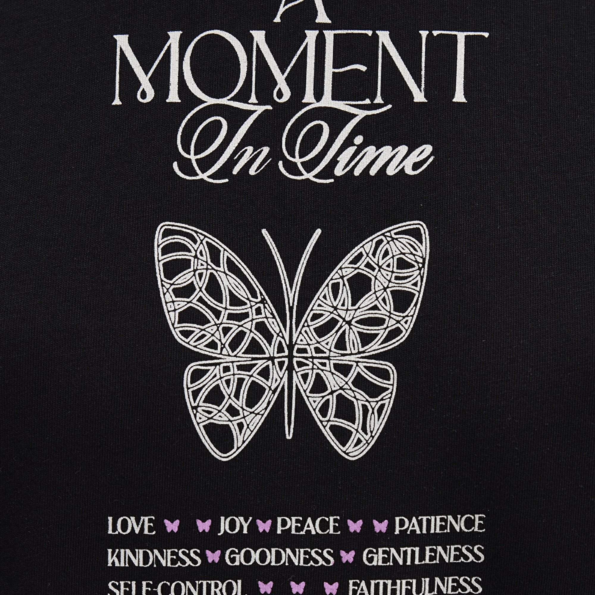 Mavi Kelebek Baskılı Siyah Tişört Regular Fit / Normal Kesim 1613462-900