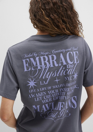  Mavi Baskılı Lacivert Tişört Regular Fit / Normal Kesim 1613487-87828