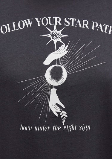  Mavi Astroloji Baskılı Antrasit Tişört Regular Fit / Normal Kesim 1613525-70087