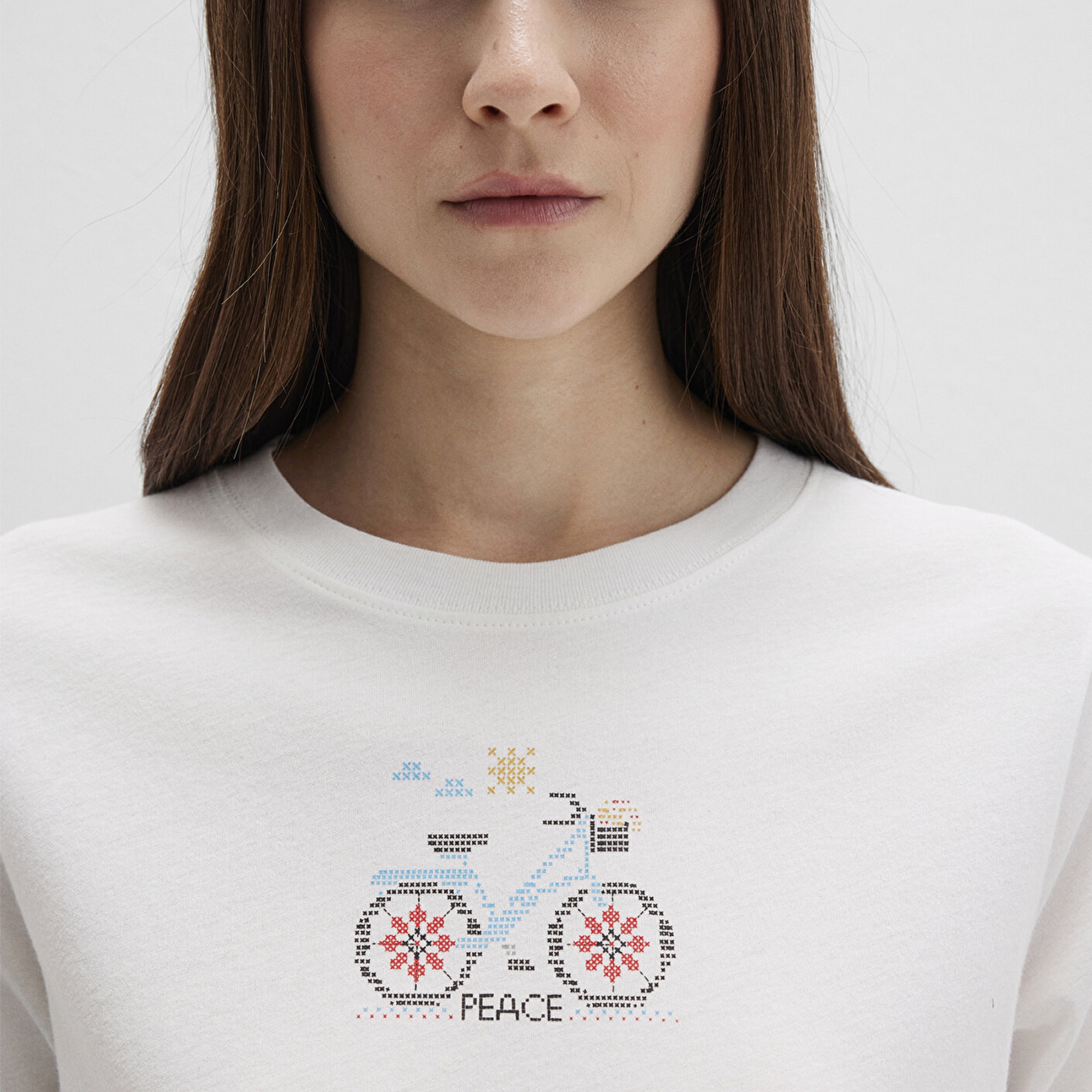 Mavi Bisiklet Baskılı Beyaz Tişört Regular Fit / Normal Kesim 1613469-70057