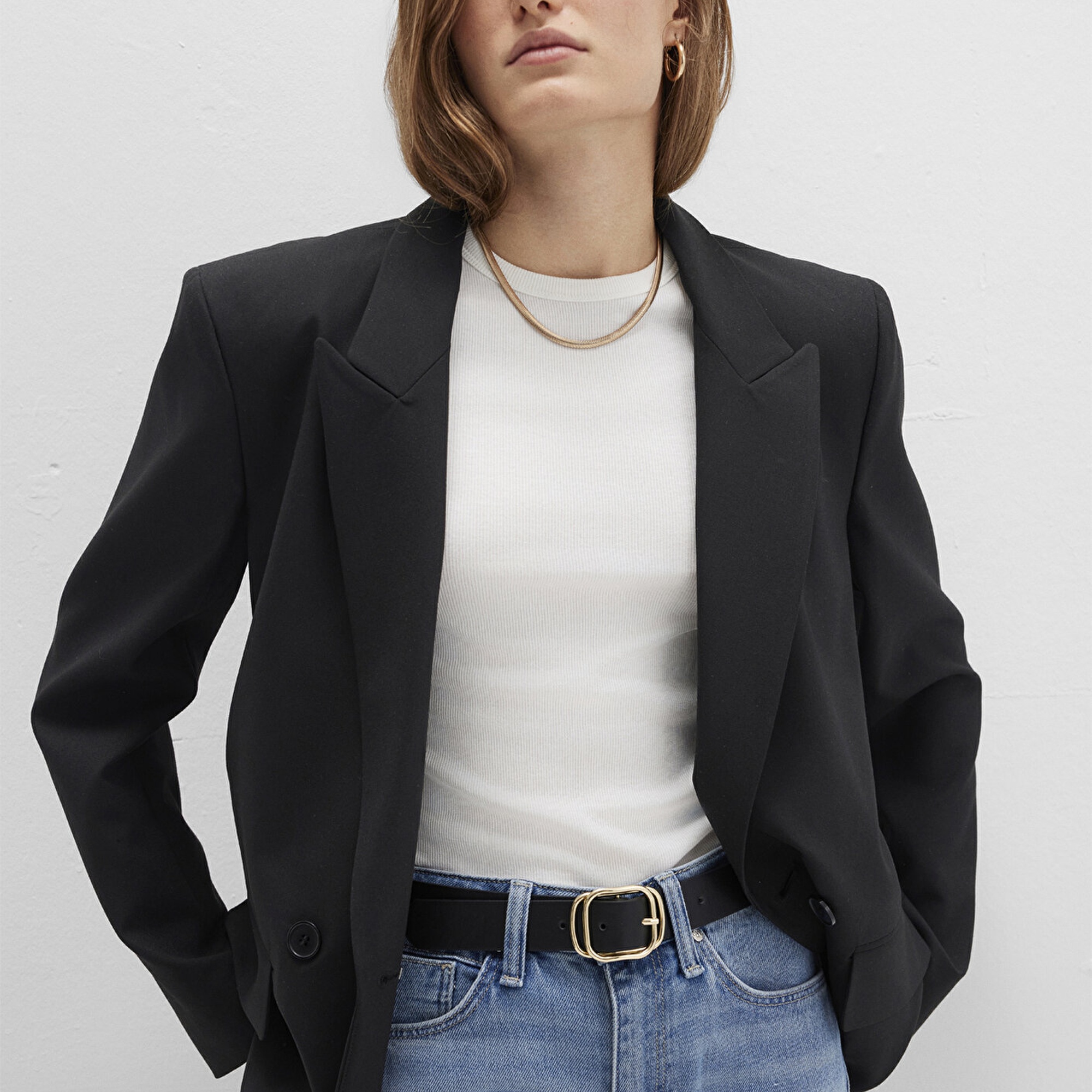 Mavi Siyah Suni Deri Kemer 1913583-900