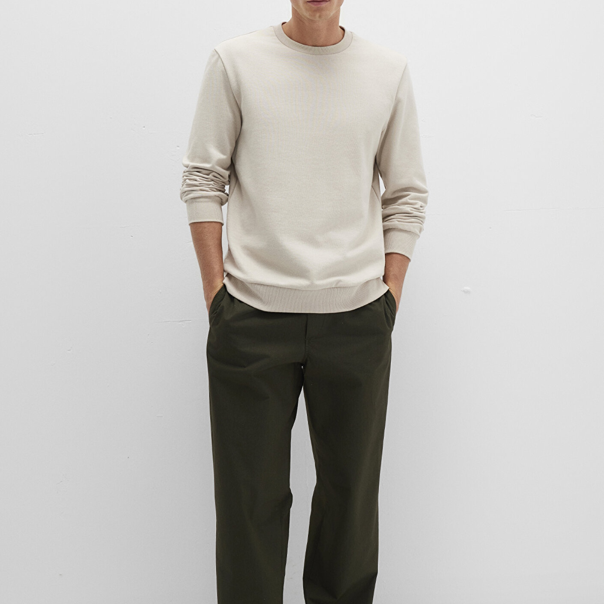 Mavi Bisiklet Yaka Bej Sweatshirt 0S10457-35111