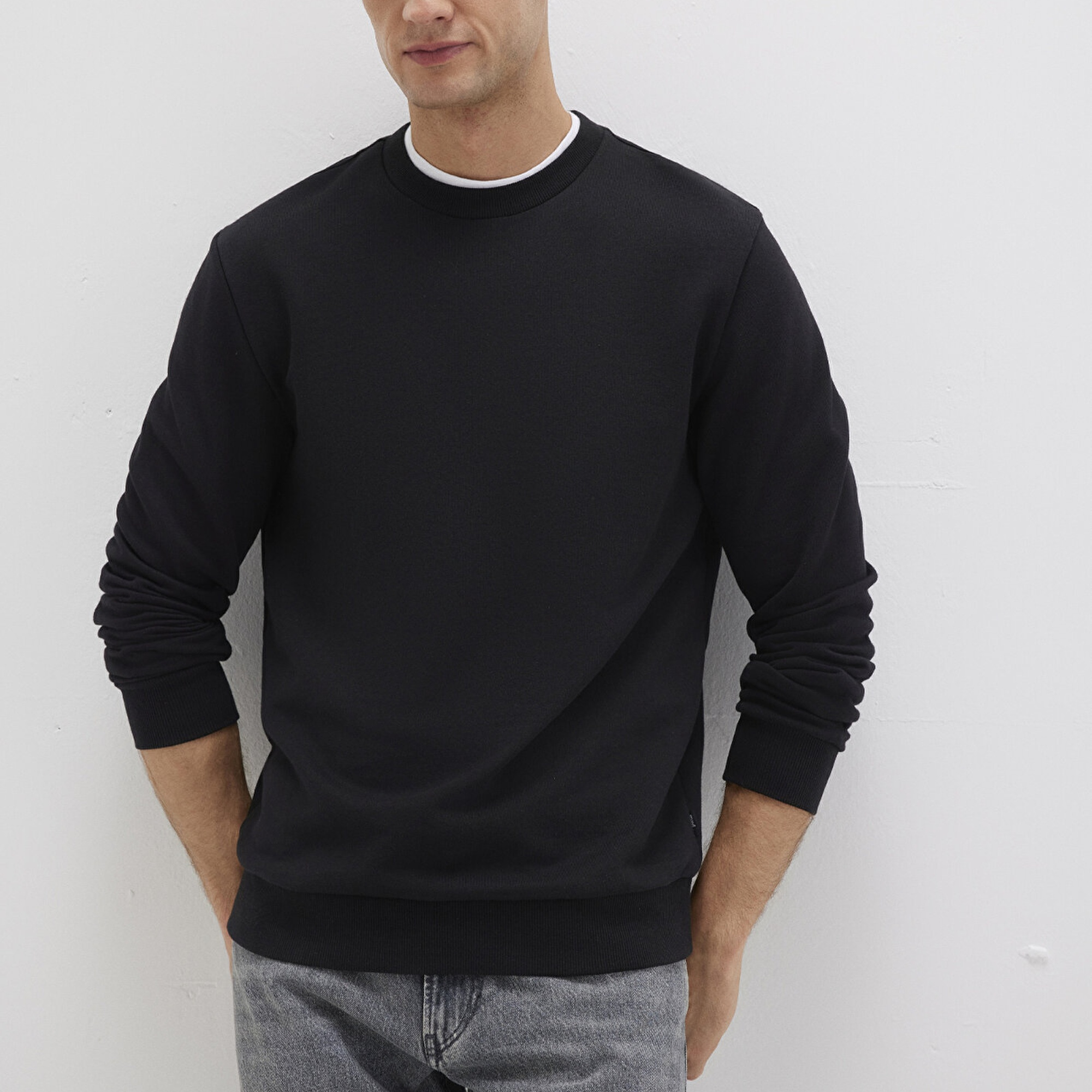 Mavi Bisiklet Yaka siyah Sweatshirt 0S10457-900