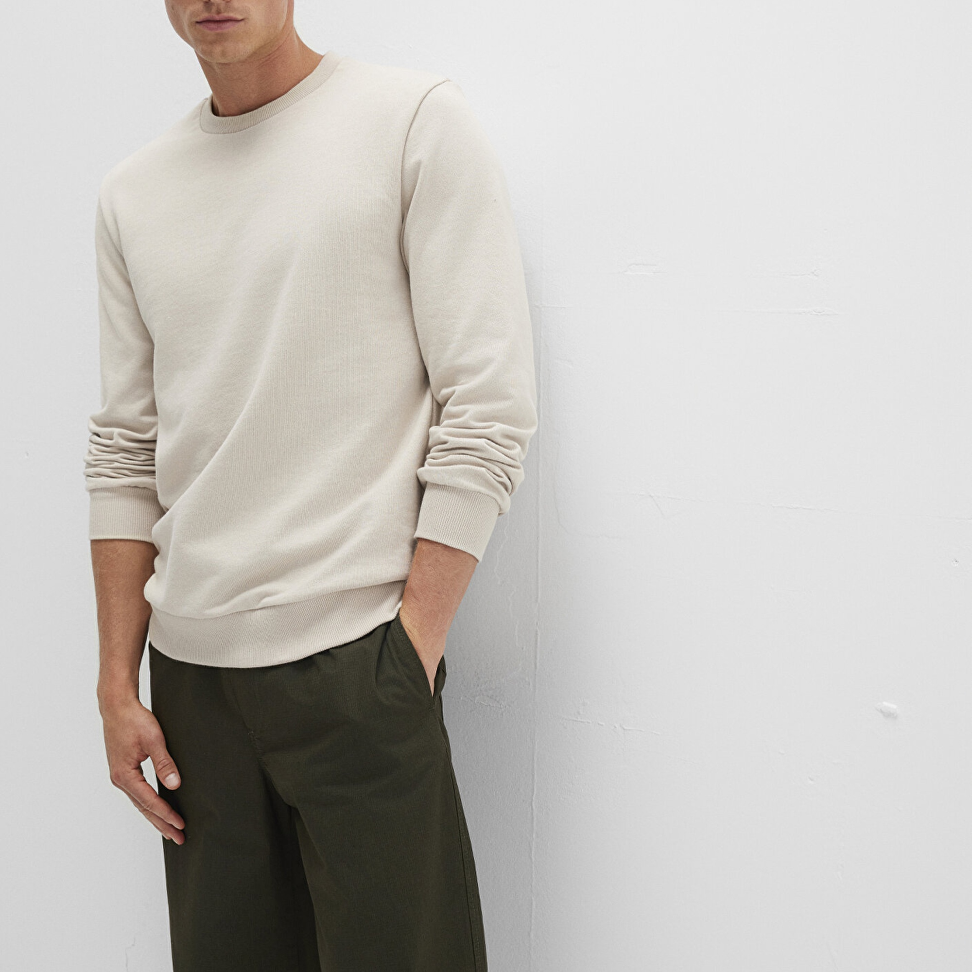 Mavi Bisiklet Yaka Bej Sweatshirt 0S10457-35111