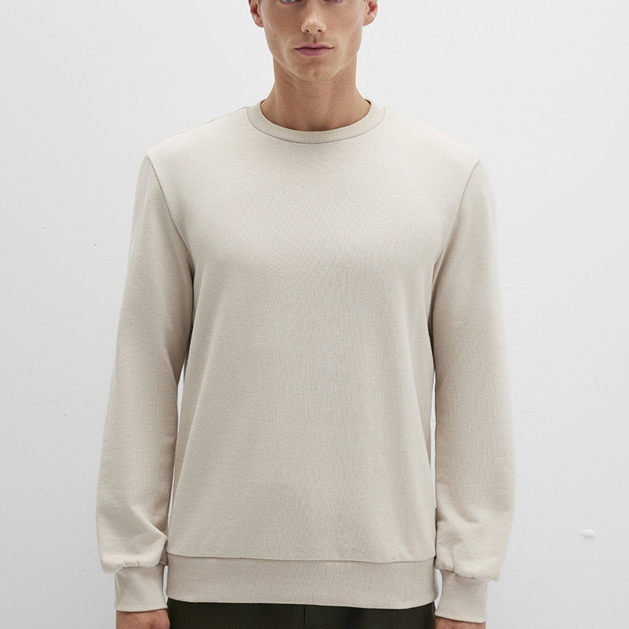 Mavi Bisiklet Yaka Bej Sweatshirt 0S10457-35111