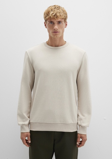  Mavi Bisiklet Yaka Bej Sweatshirt 0S10457-35111