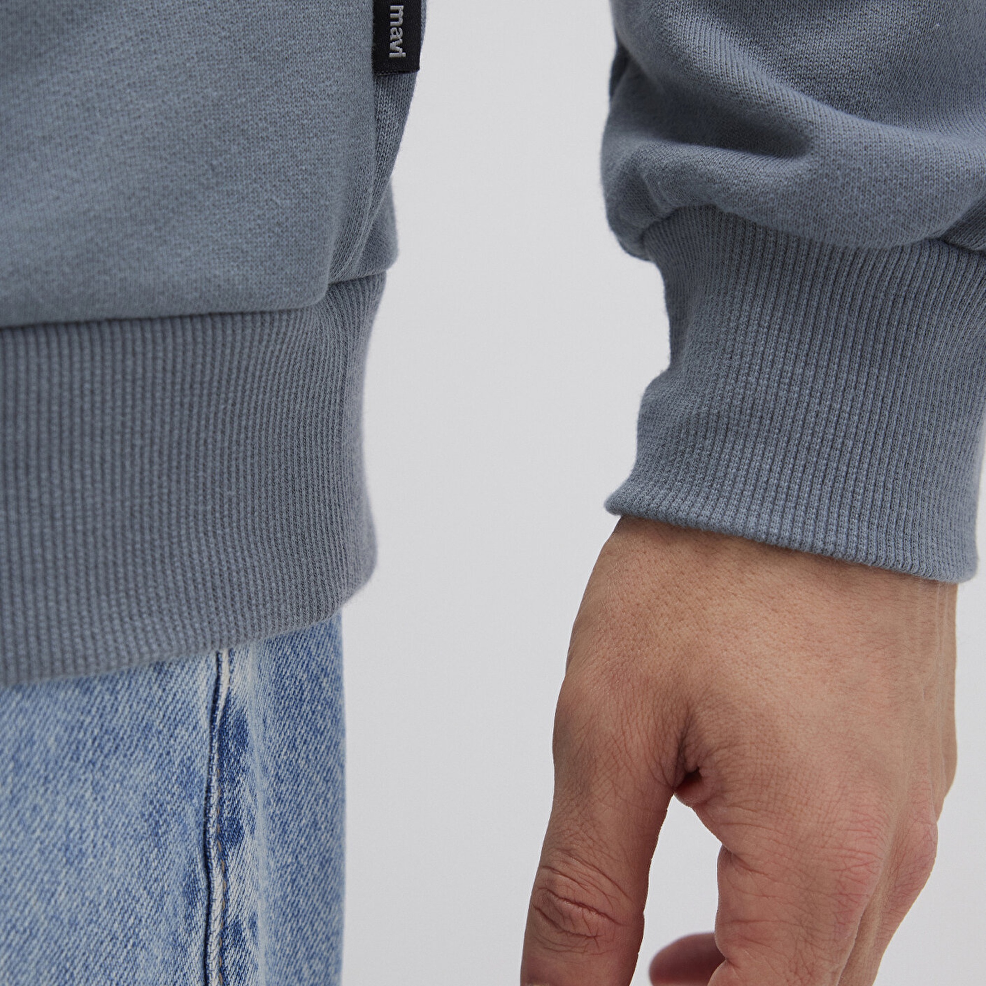 Mavi Bisiklet Yaka Gri Sweatshirt 0S10457-80889