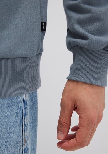  Mavi Bisiklet Yaka Gri Sweatshirt 0S10457-80889