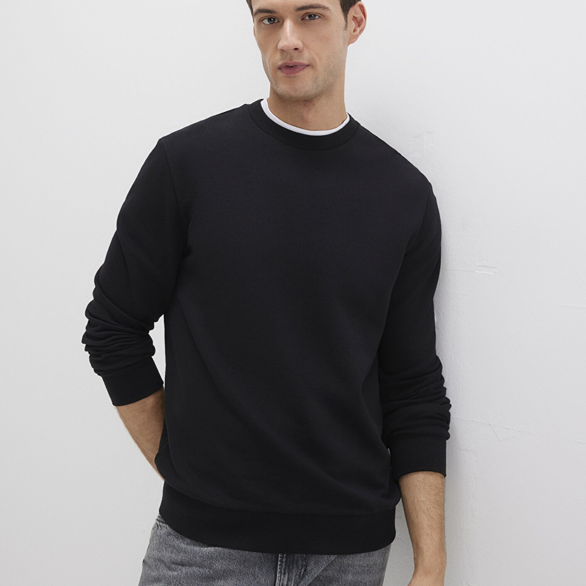 Mavi Bisiklet Yaka siyah Sweatshirt 0S10457-900