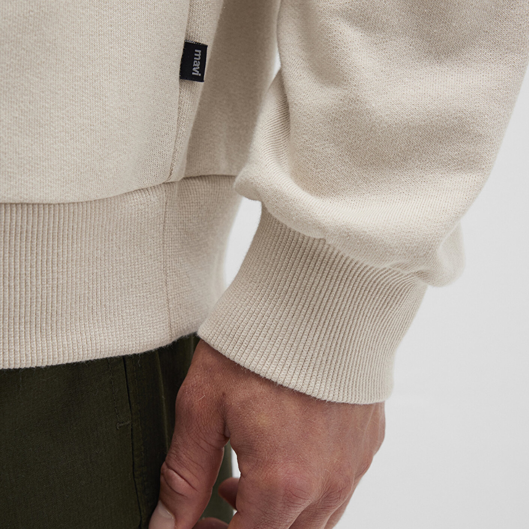 Mavi Bisiklet Yaka Bej Sweatshirt 0S10457-35111