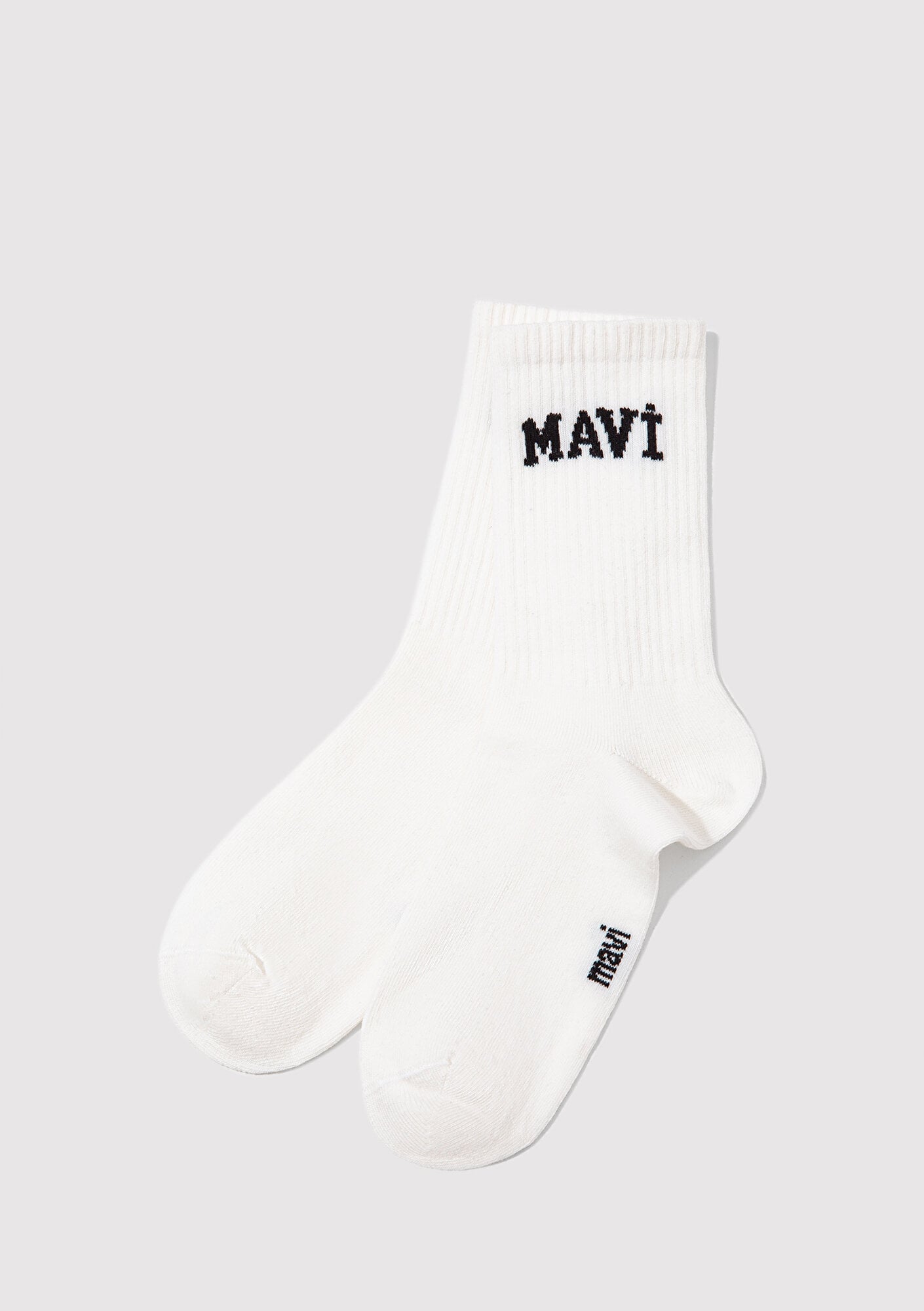 Mavi Mavi Logo Detaylı Beyaz Soket Çorap 1912726-20454