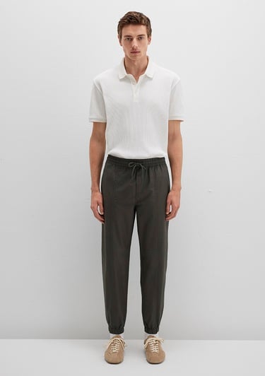  Mavi Beli Lastikli Antrasit Jogger Pantolon 0010190-86764