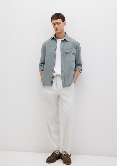  Mavi Açık Gri Pantolon 0010480-70080