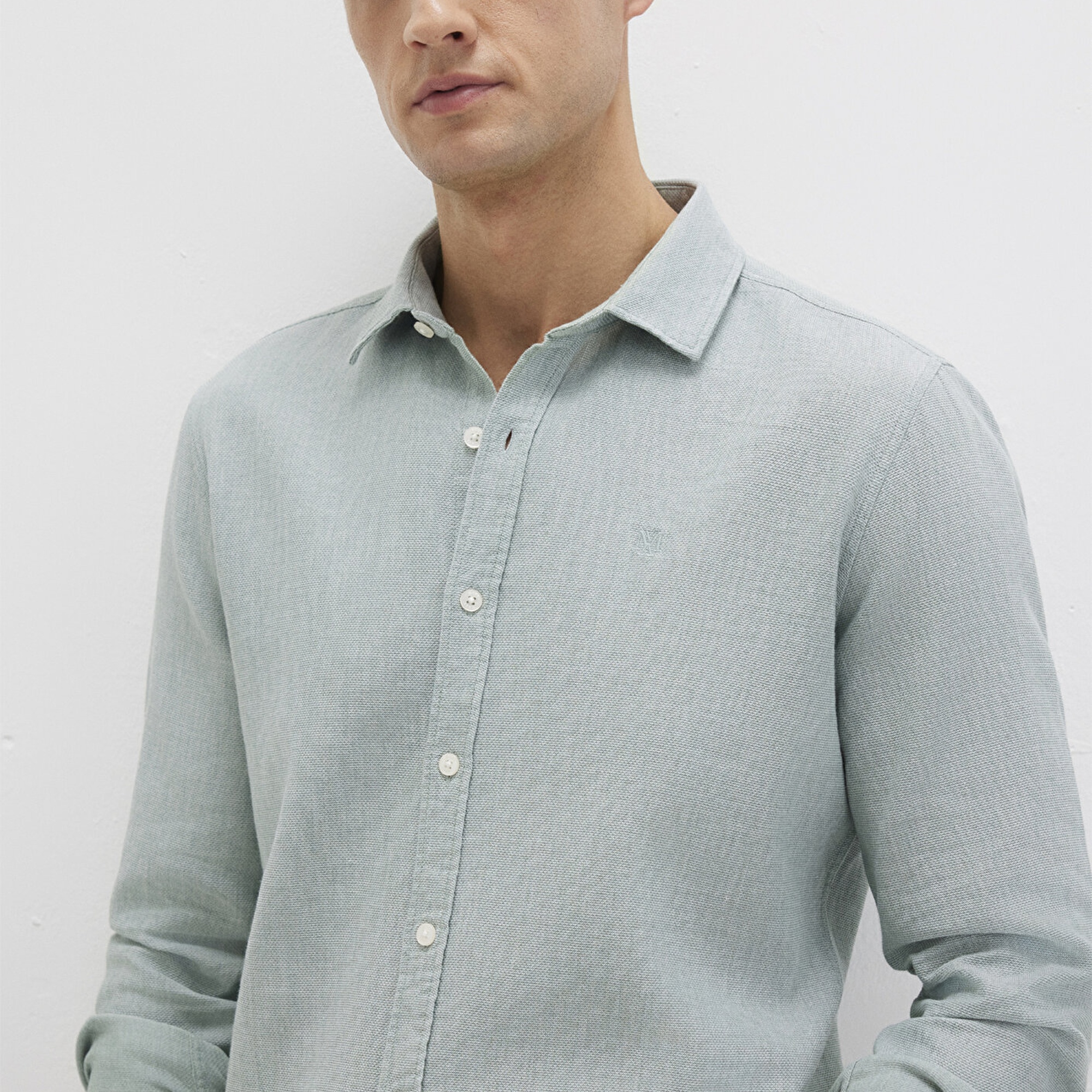 Mavi Yeşil Gömlek Slim Fit / Dar Kesim 0211656-71478