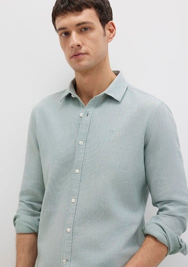  Mavi Yeşil Gömlek Slim Fit / Dar Kesim 0211656-71478