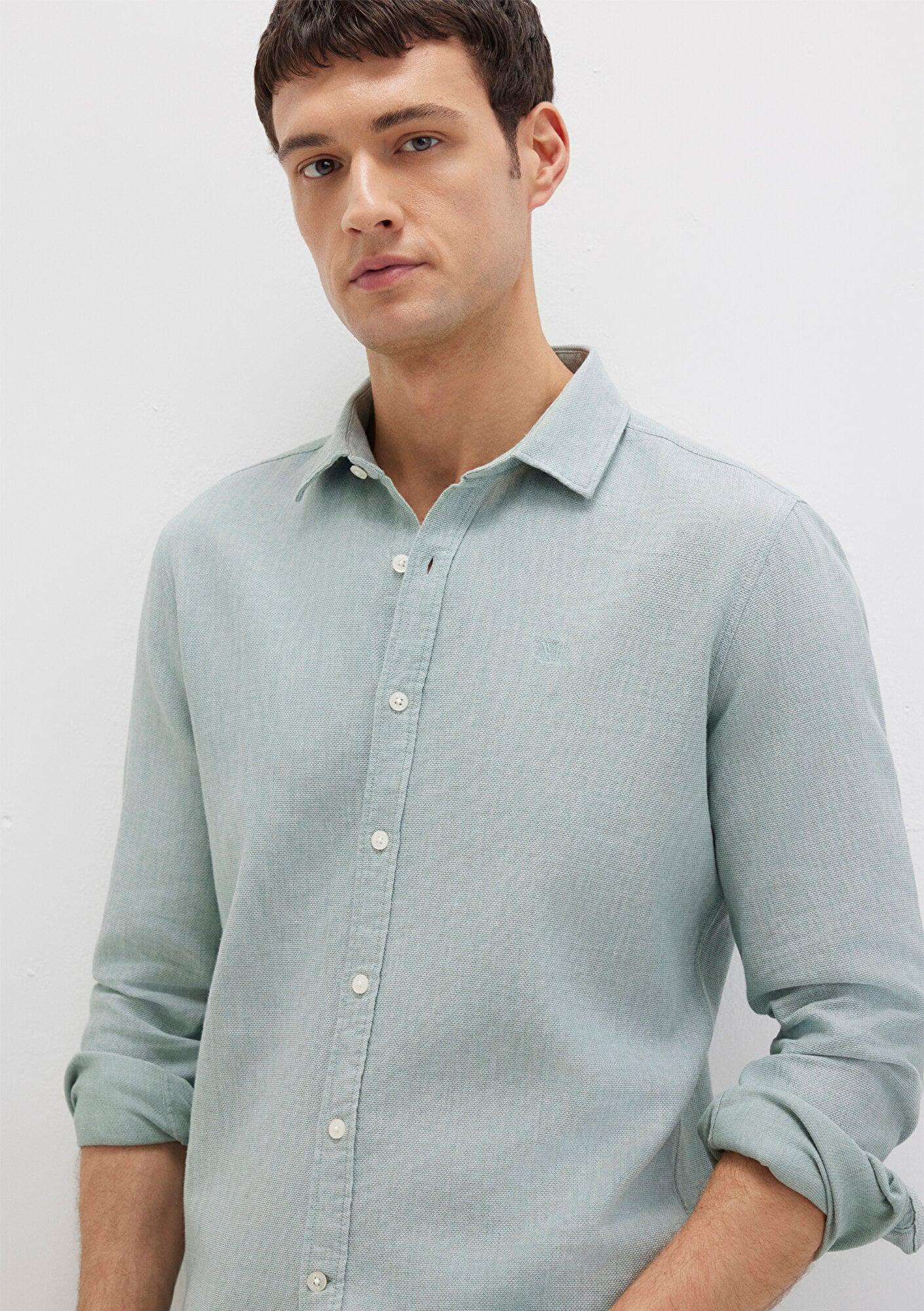  Mavi Yeşil Gömlek Slim Fit / Dar Kesim 0211656-71478