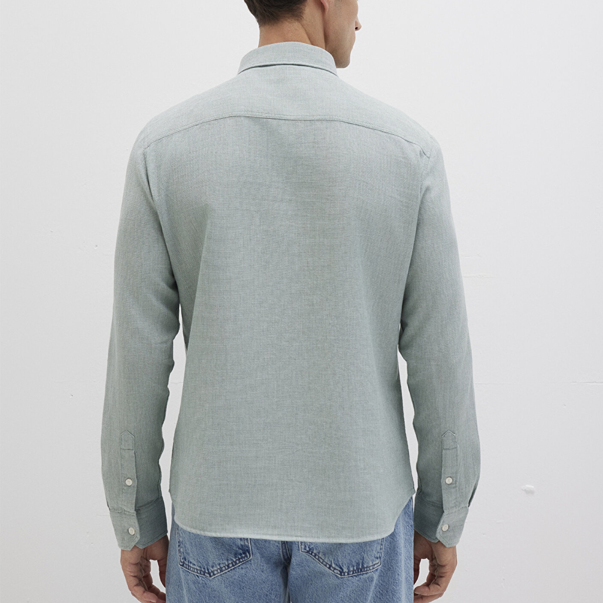 Mavi Yeşil Gömlek Slim Fit / Dar Kesim 0211656-71478