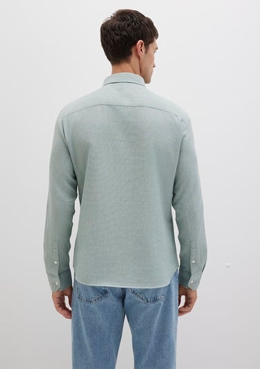  Mavi Yeşil Gömlek Slim Fit / Dar Kesim 0211656-71478