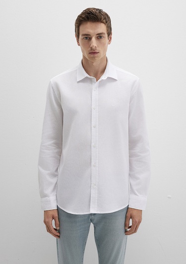  Mavi Beyaz Gömlek Slim Fit / Dar Kesim 0211656-620