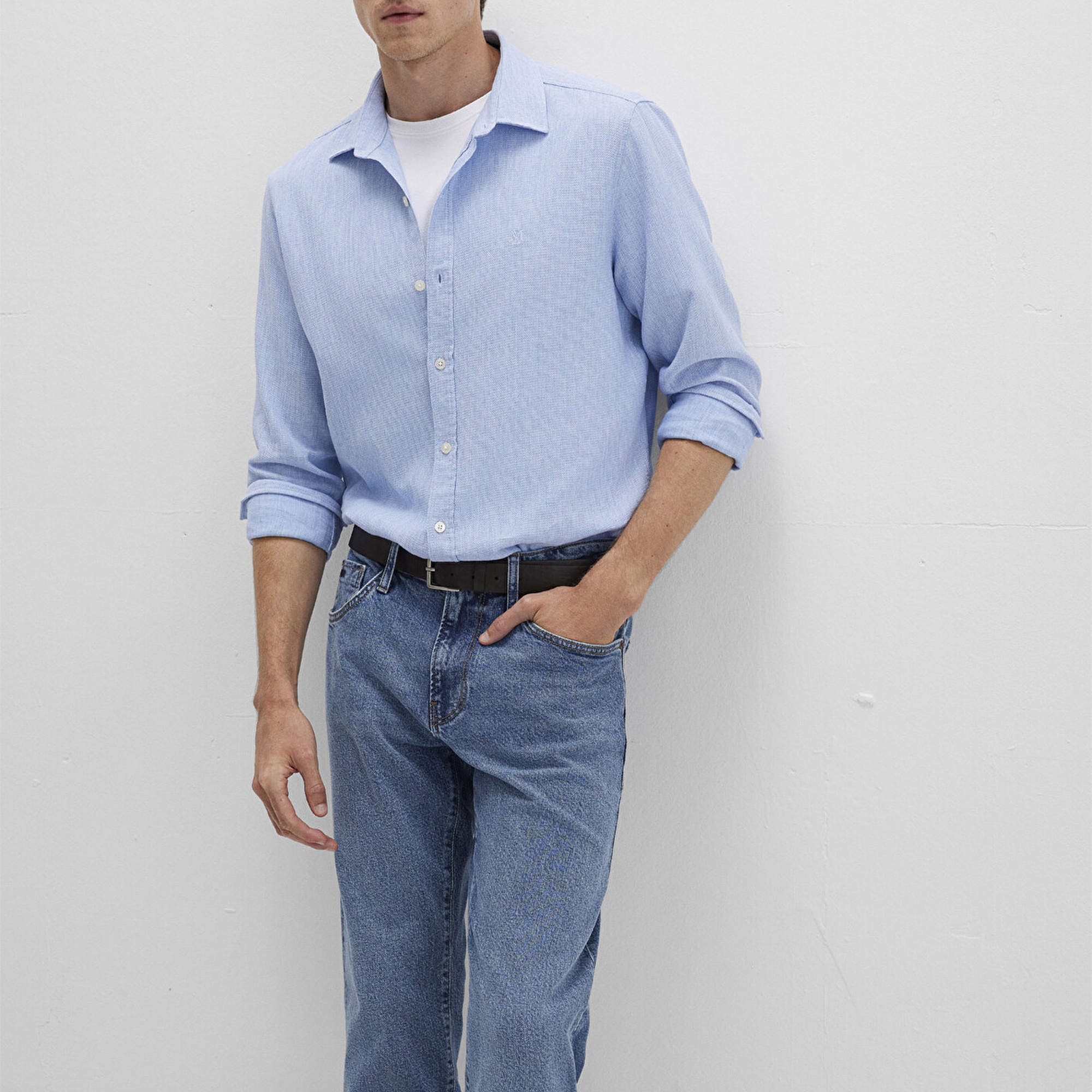 Mavi Mavi Gömlek Slim Fit / Dar Kesim 0211656-88654