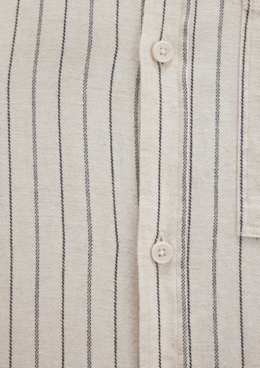  Mavi Çizgili Bej Gömlek Regular Fit / Normal Kesim 0211702-90923