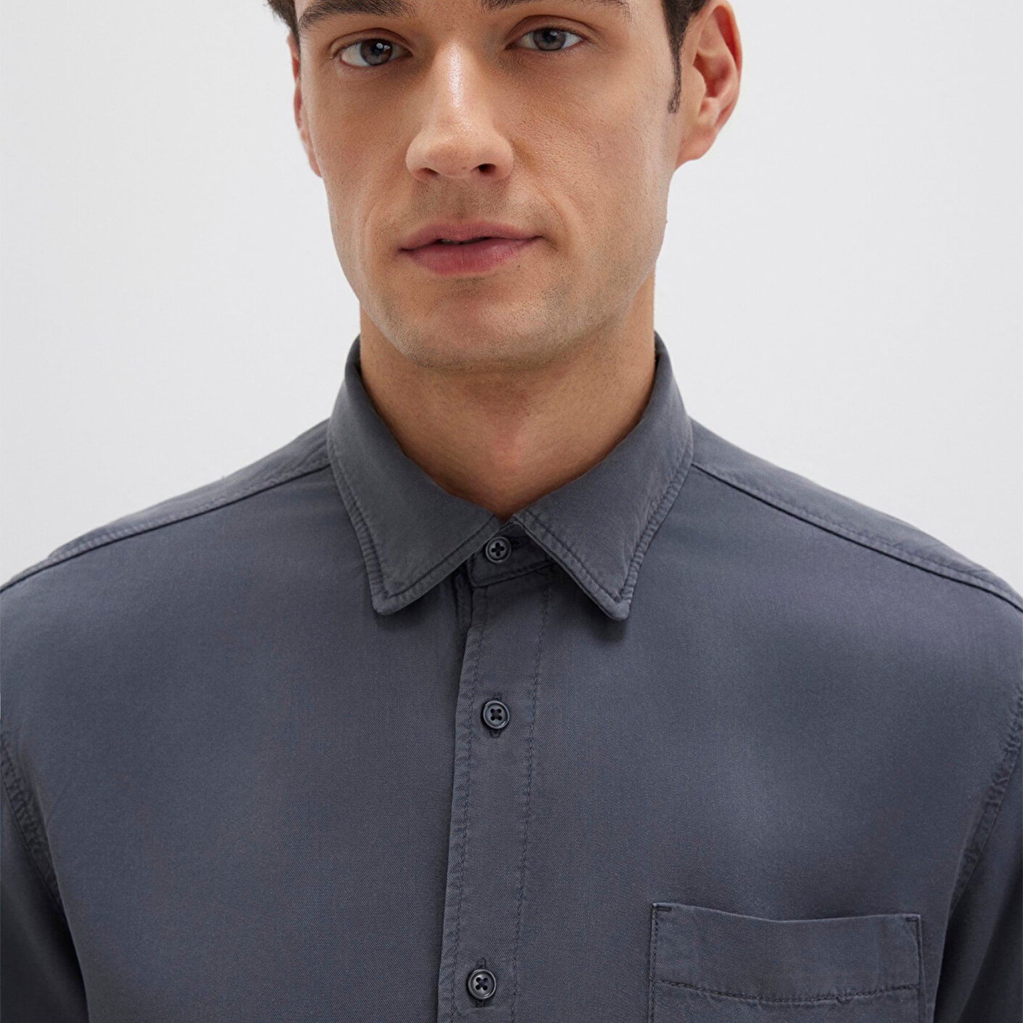 Mavi Antrasit Tencel TM Liyosel Gömlek Regular Fit / Normal Kesim 0211647-80106