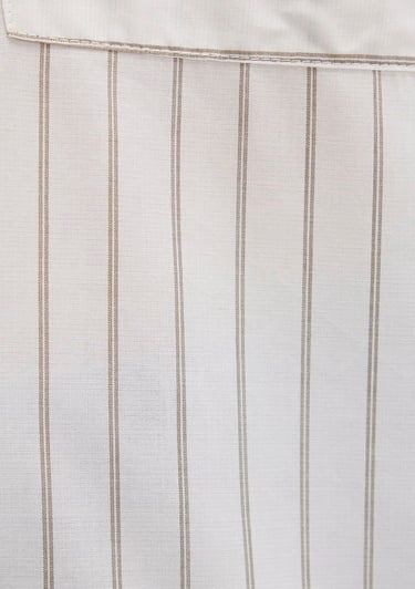  Mavi Çizgili Ekru Gömlek Loose Fit / Bol Rahat Kesim 1211201-83926