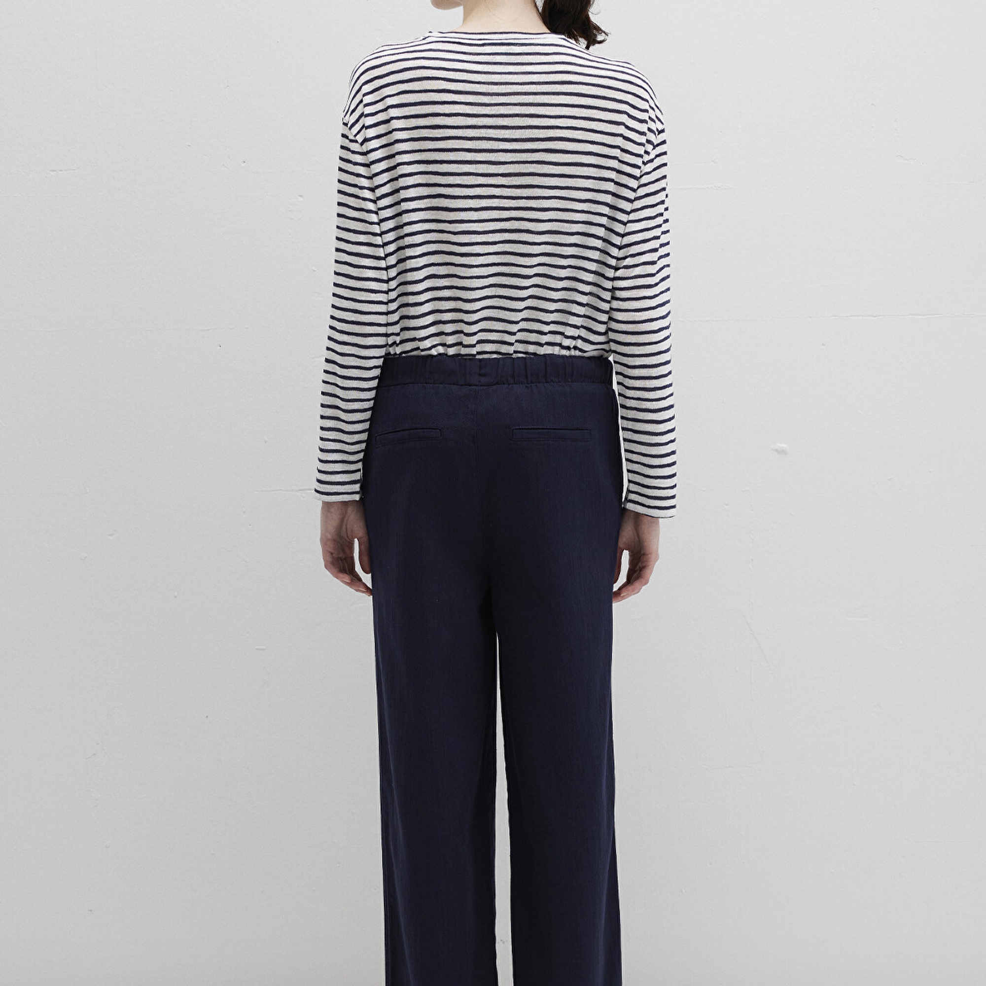 Mavi Beli Bağcıklı Lacivert Pantolon 1010945-89101