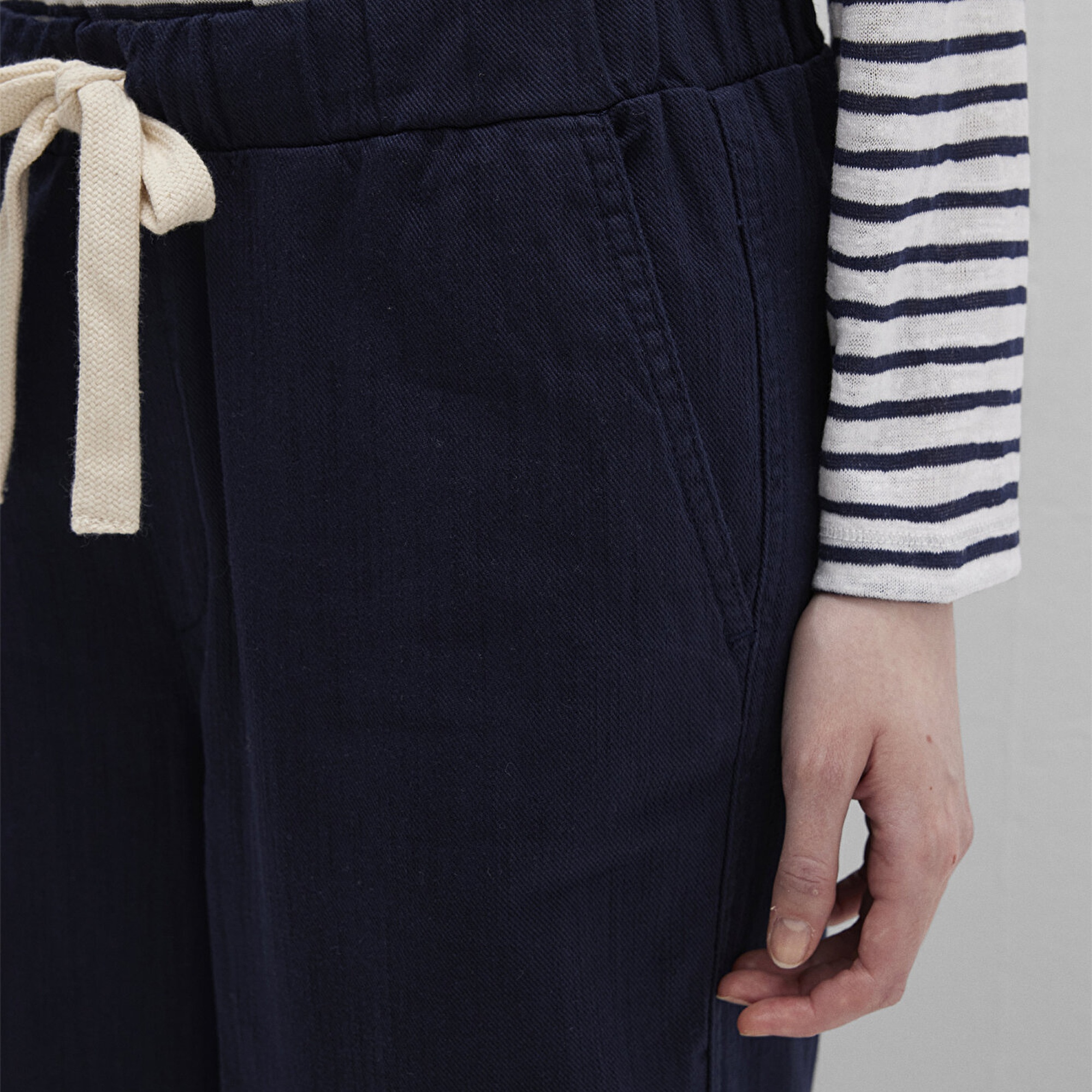 Mavi Beli Bağcıklı Lacivert Pantolon 1010945-89101