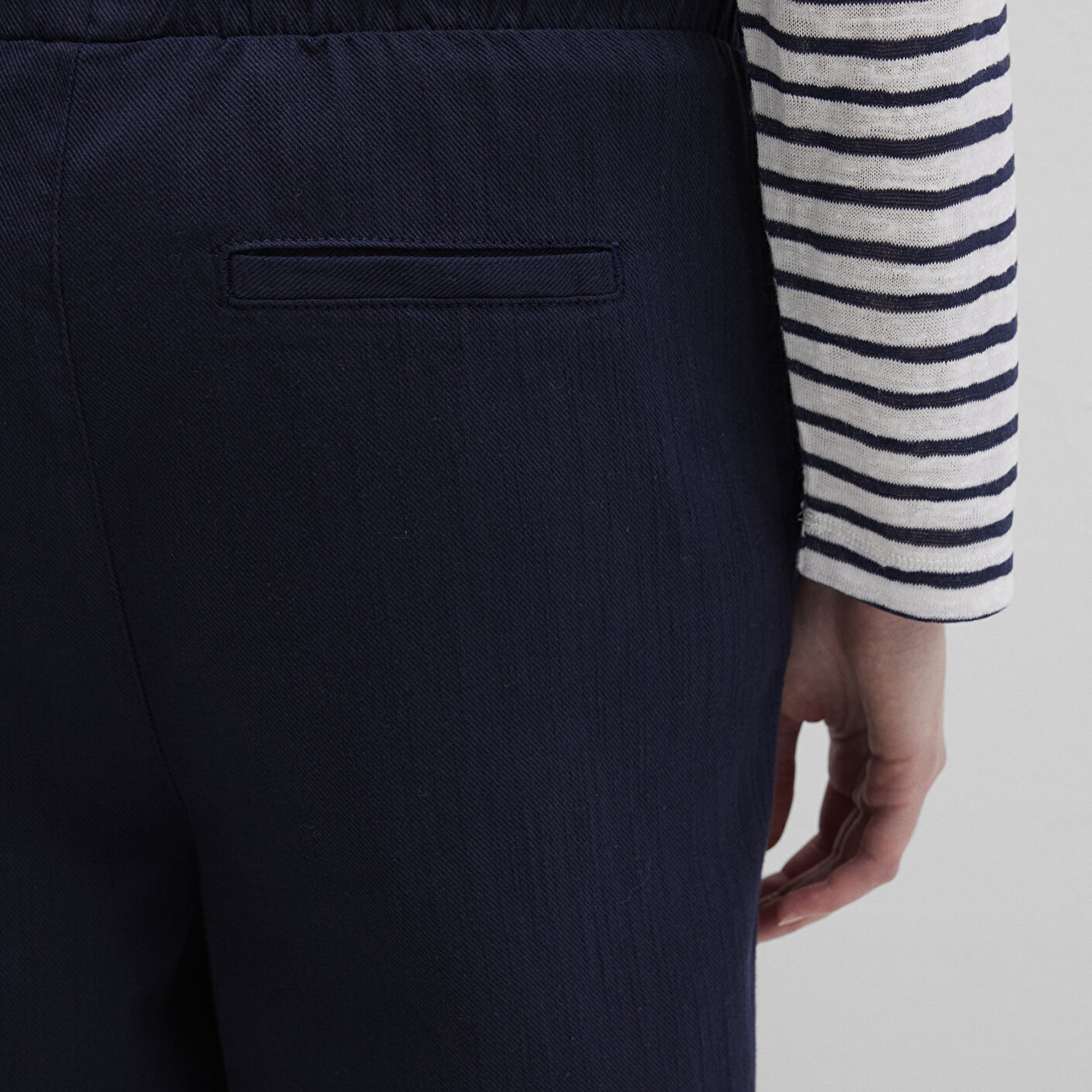 Mavi Beli Bağcıklı Lacivert Pantolon 1010945-89101