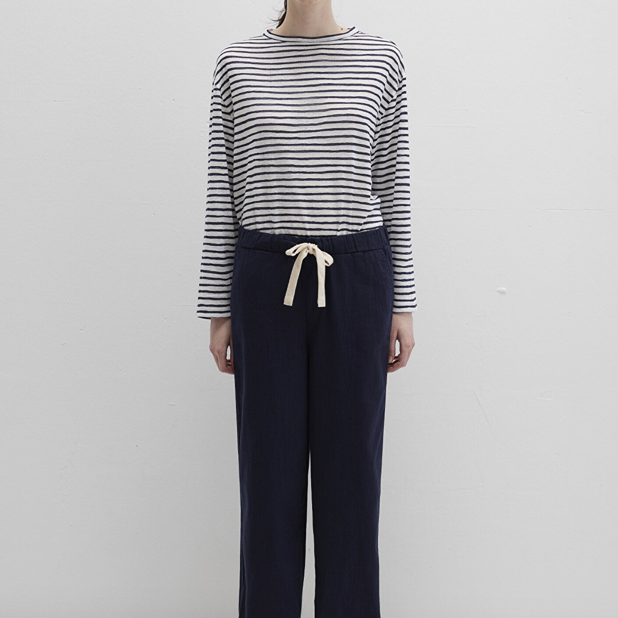 Mavi Beli Bağcıklı Lacivert Pantolon 1010945-89101